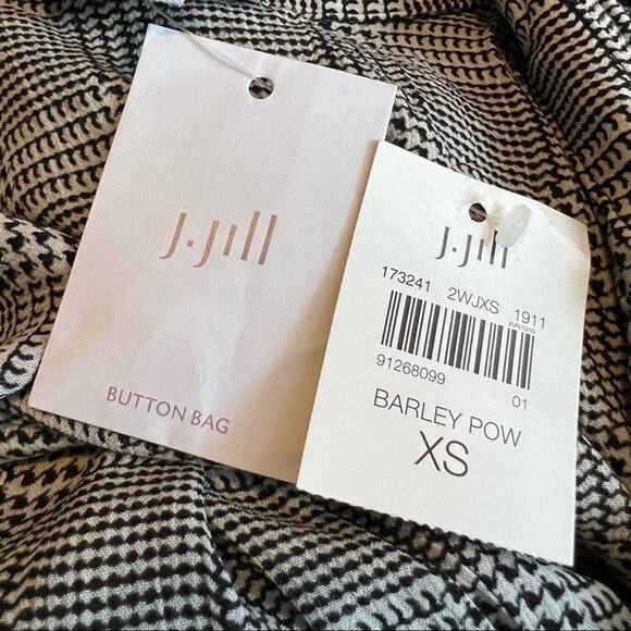 NWT J. Jill Women's Herringbone Button Down Tunic Blouse Top Long Sleeve Size XS - Picture 8 of 10